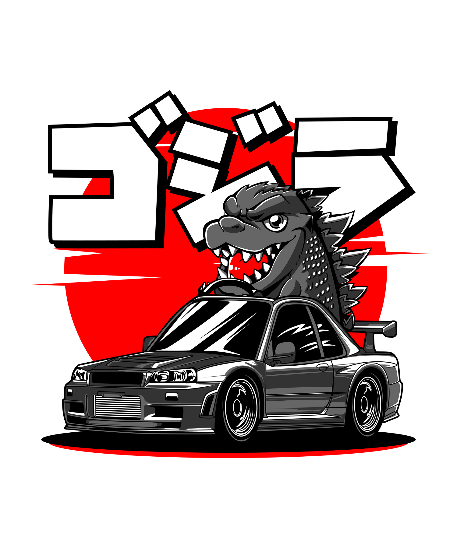 Godzilla Nissan GTR R34