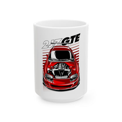 2JZ GTE Toyota Supra Ceramic Mug, (15oz)