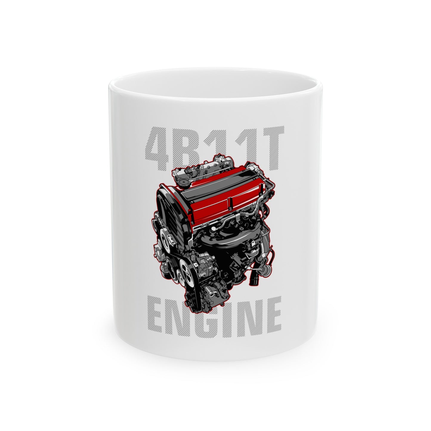 4B11T Engine Ceramic Mug, (11oz)