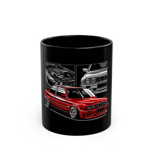 Black Mug (11oz) With Red BMW M3