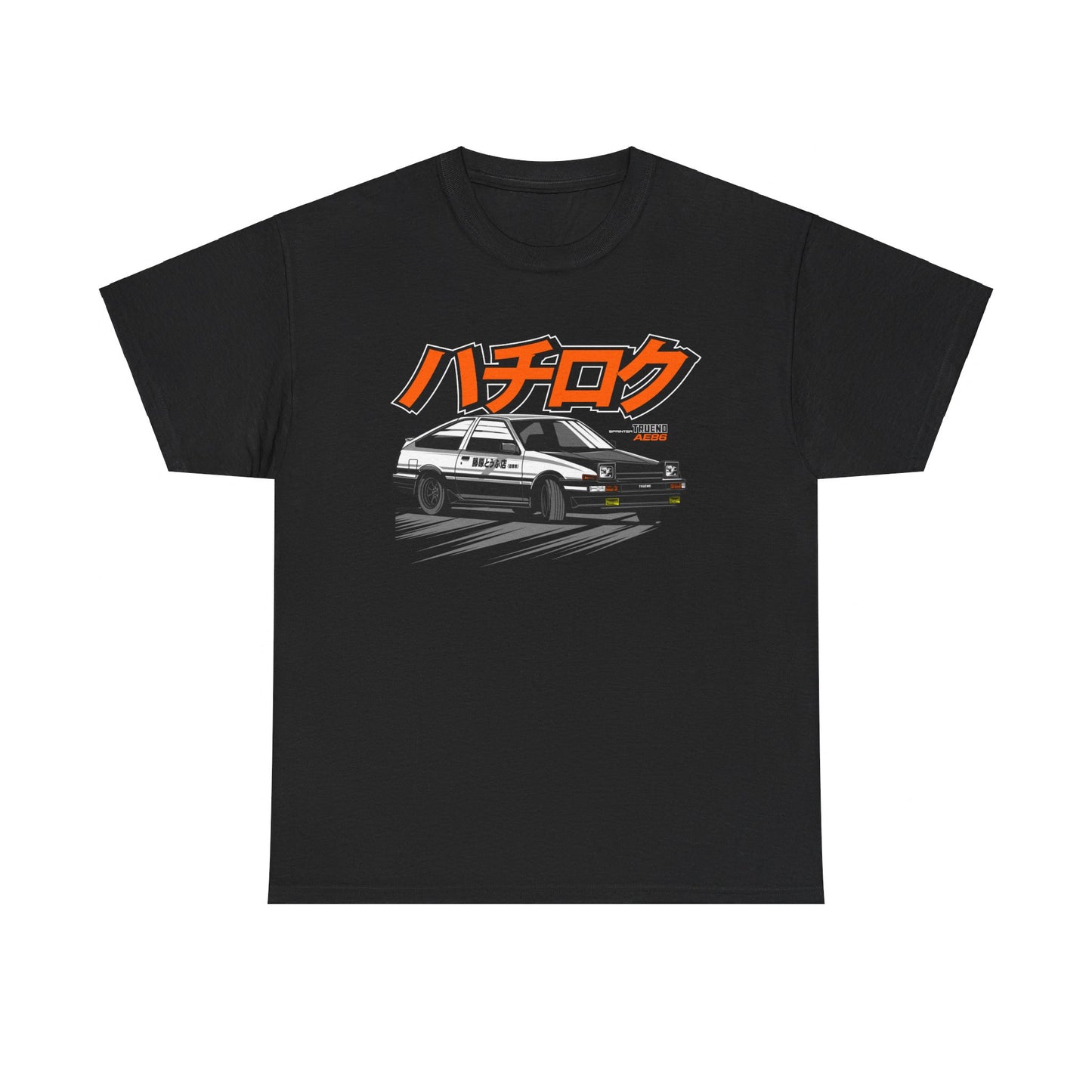 Unisex Heavy Cotton Tee With Toyota Corolla AE86