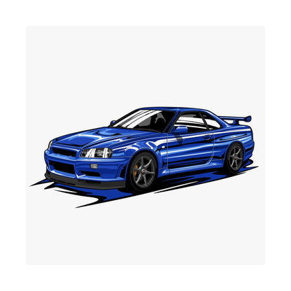 Nissan R34 GTR Matte Vertical Posters