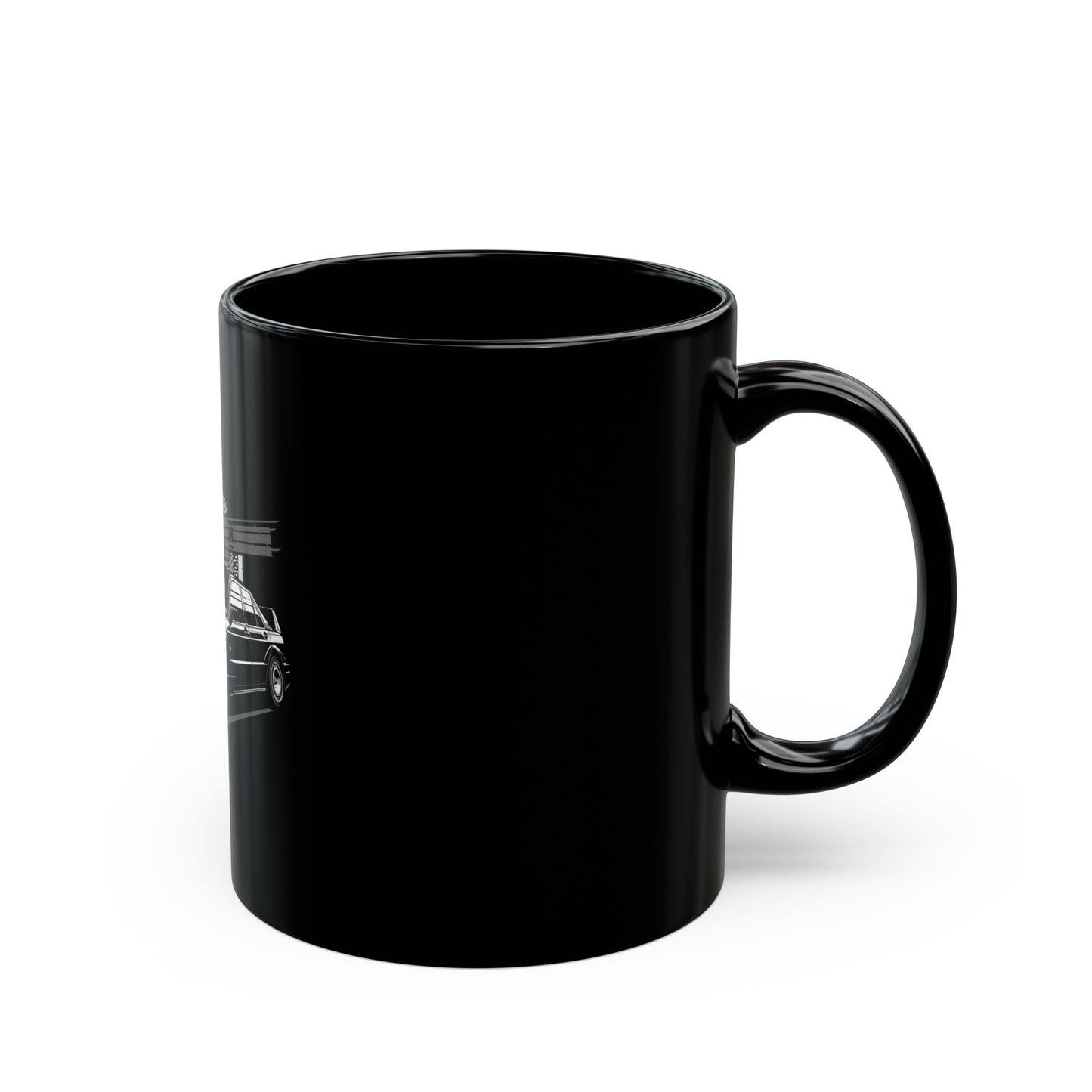 Black Mug (11oz,) With Mercedes-Benz 190E EVO