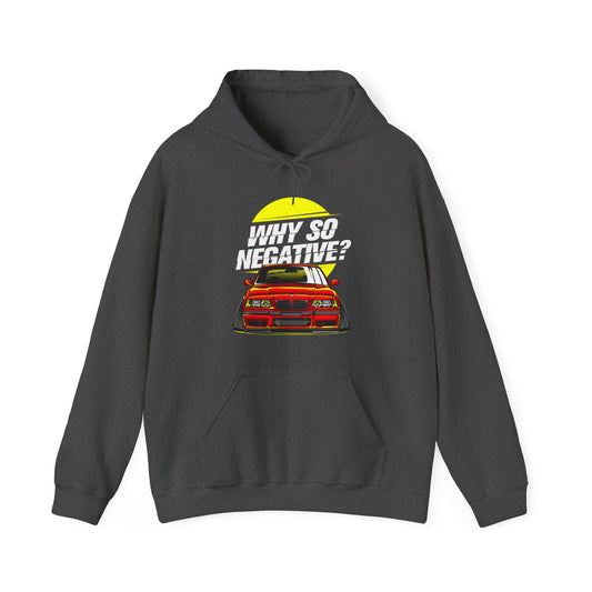 Unisex Heavy Blend™ Hooded Sweatshirt With Stanced BMW "Why So Negative"